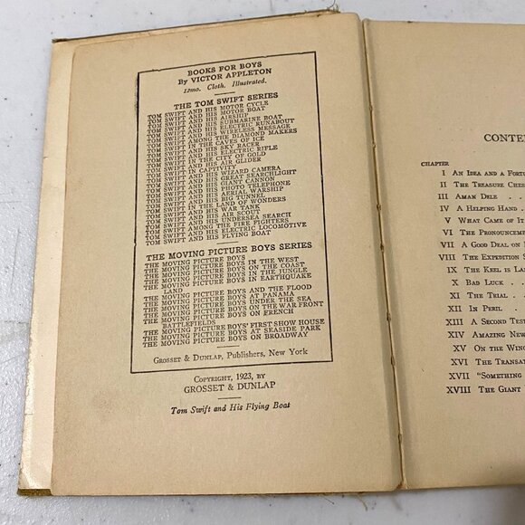Tom Swift and His Flying Boat Hardcover Victor Appleton Vintage Science Fiction - Picture 8 of 12